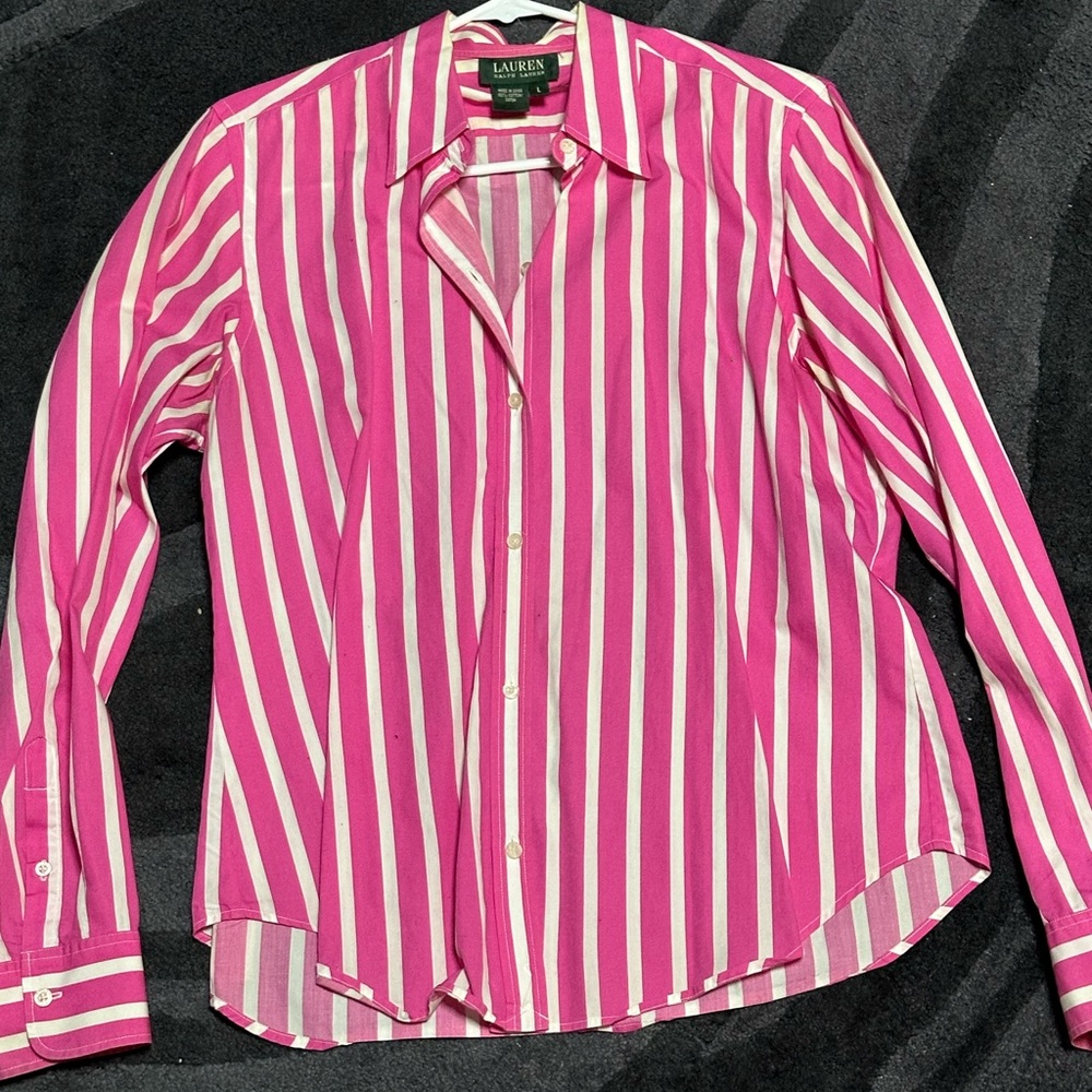 Women’s Large Ralph Lauren Long Sleeve Button Down Dress Shirt
